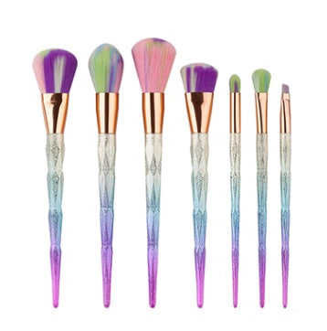 7-Piece Diamond Makeup Brush Set | Professional Foundation & Face Makeup Tools for Flawless Application