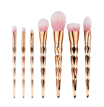 7-Piece Diamond Makeup Brush Set | Professional Foundation & Face Makeup Tools for Flawless Application