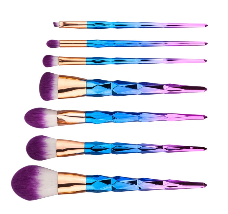 7-Piece Diamond Makeup Brush Set | Professional Foundation & Face Makeup Tools for Flawless Application