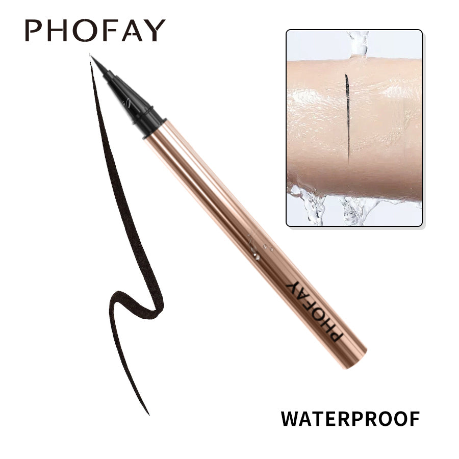 Eyebrow pencil with PHOFAY branding and waterproof feature on a white background