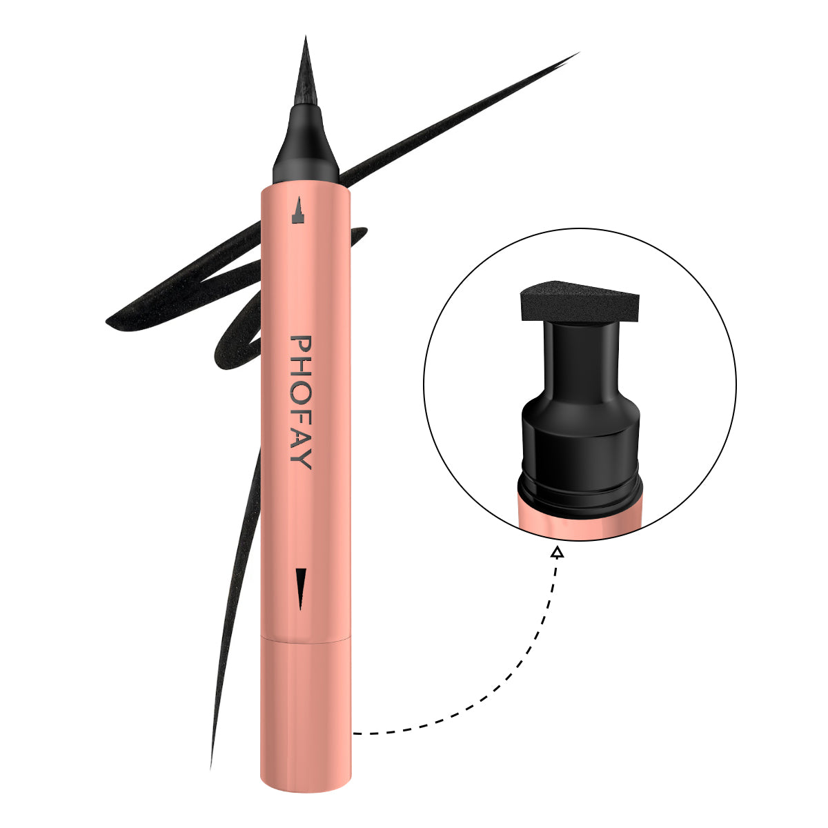 PHOFAY double head seal liquid eyeliner for precise eye makeup