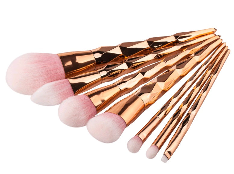 7-Piece Diamond Makeup Brush Set | Professional Foundation & Face Makeup Tools for Flawless Application