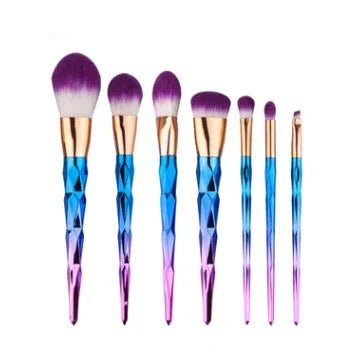 7 - Piece Diamond Makeup Brush Set for Flawless Application - GrottonGlowDrop
