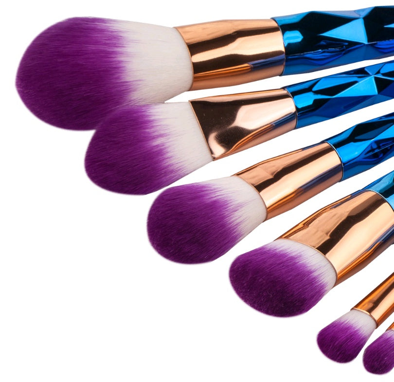 7-Piece Diamond Makeup Brush Set | Professional Foundation & Face Makeup Tools for Flawless Application