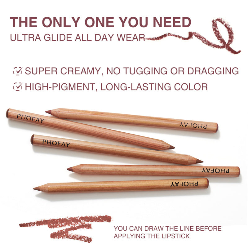 PHOFAY Nude Lip Liner Kit | Natural Lip Definition & Long-Lasting Wear