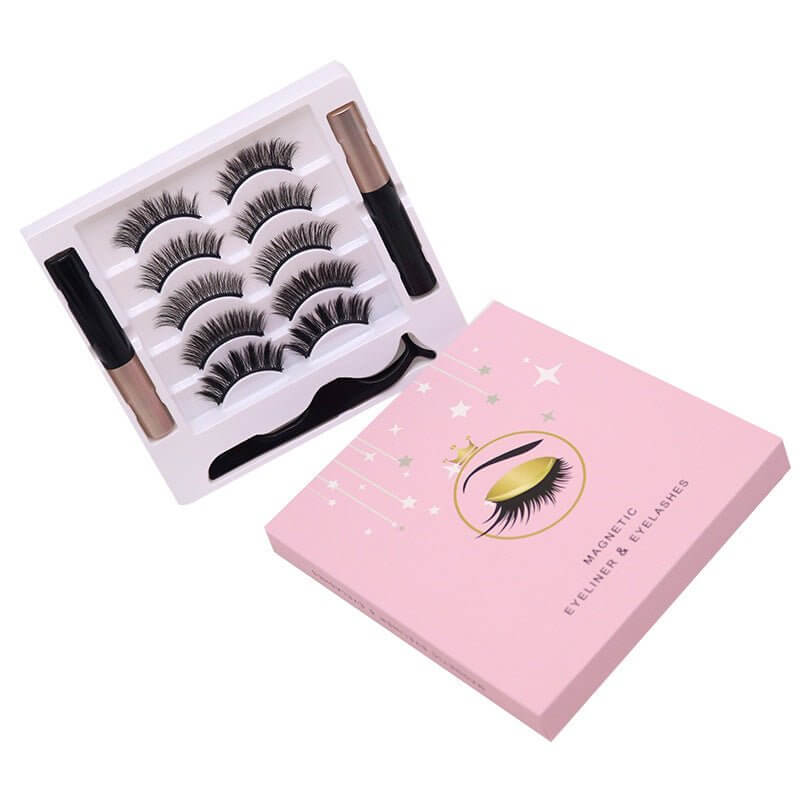 Magnetic Eyelashes Eyeliner Set Long Lasting False Mink Waterproof Eye Lashes Extension Reusable Beauty Makeup Tool - GrottonGlowDrop