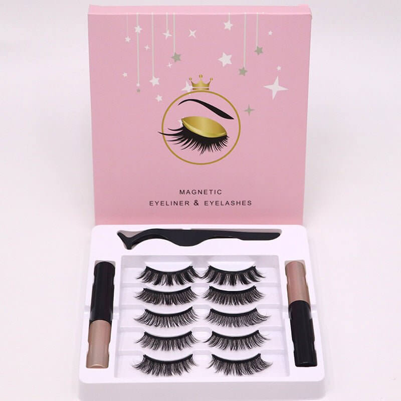 Magnetic Eyelashes Eyeliner Set Long Lasting False Mink Waterproof Eye Lashes Extension Reusable Beauty Makeup Tool - GrottonGlowDrop