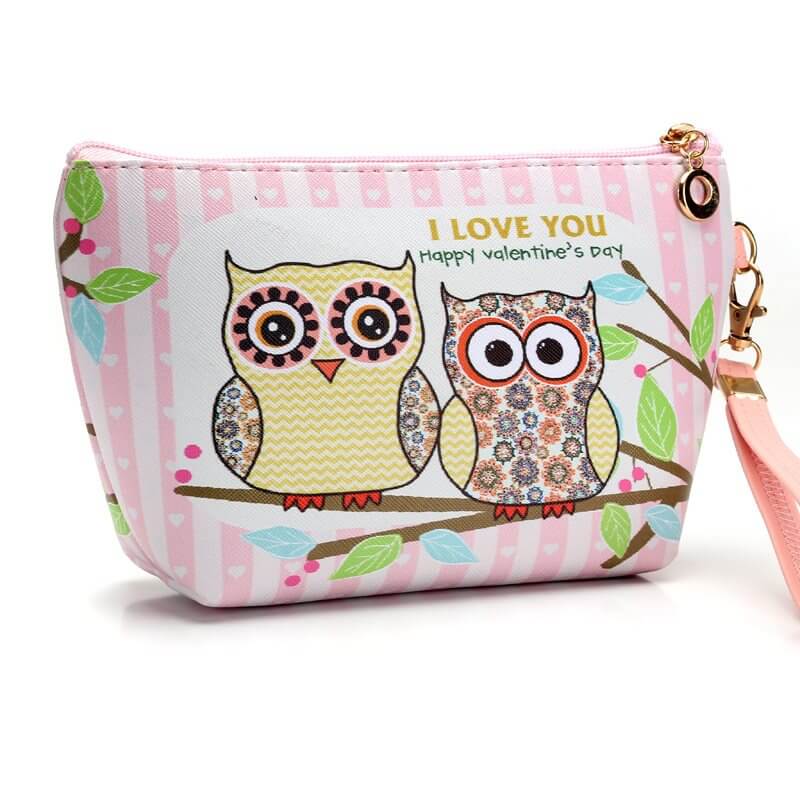 Owl makeup bag lady hand bag - GrottonGlowDrop
