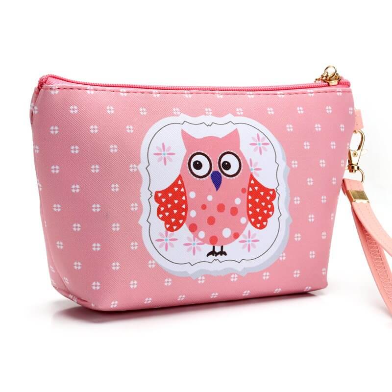 Owl makeup bag lady hand bag - GrottonGlowDrop