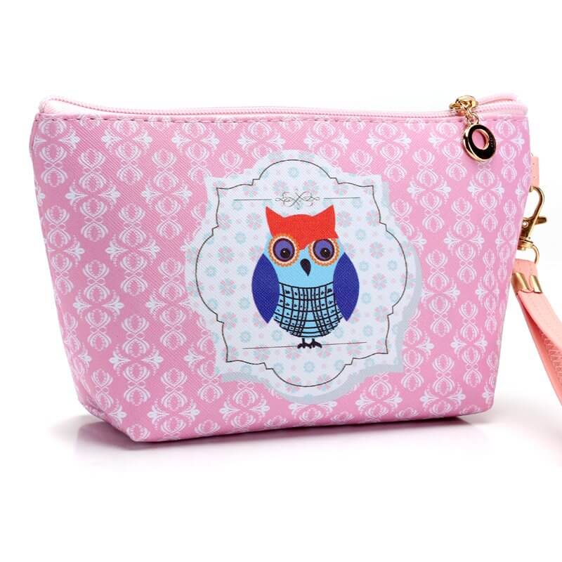 Owl makeup bag lady hand bag - GrottonGlowDrop