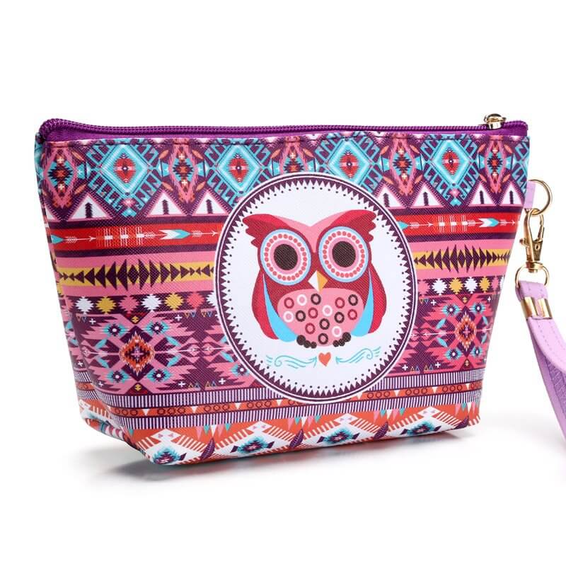 Owl makeup bag lady hand bag - GrottonGlowDrop