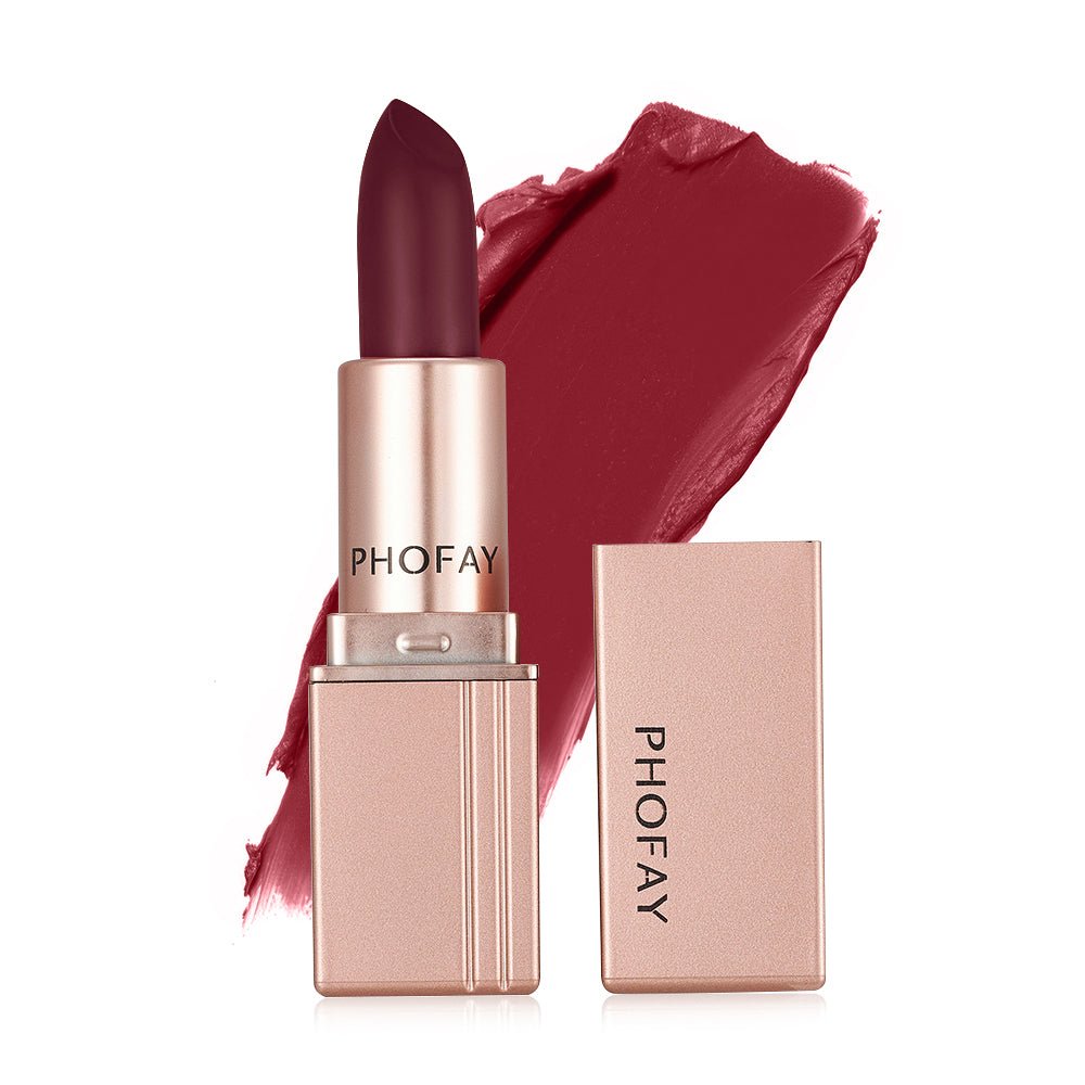 PHOFAY Matte Lipstick, Long - Lasting Smudge - Proof Color with Smooth Finish - GrottonGlowDrop