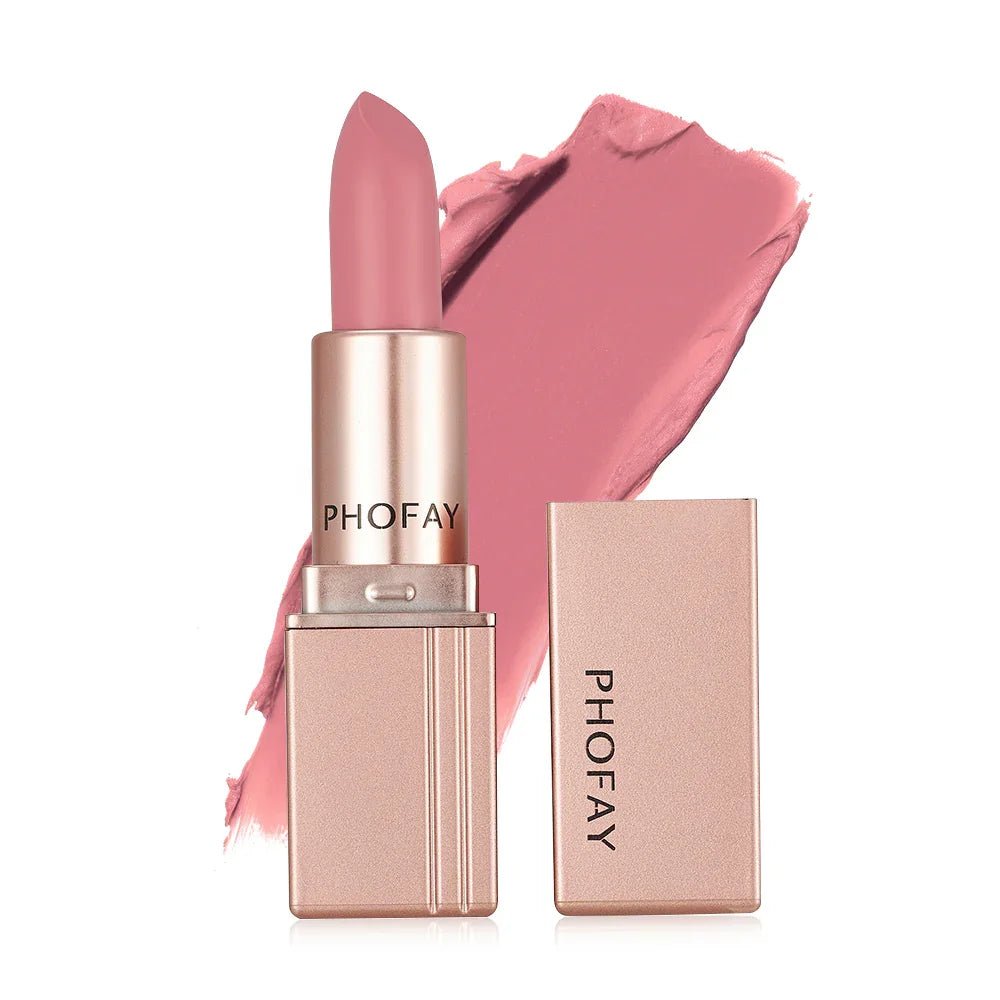 PHOFAY Matte Lipstick, Long - Lasting Smudge - Proof Color with Smooth Finish - GrottonGlowDrop