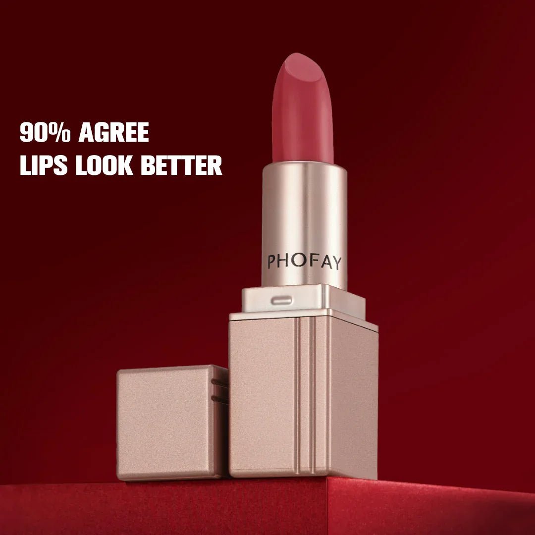 PHOFAY Matte Lipstick, Long - Lasting Smudge - Proof Color with Smooth Finish - GrottonGlowDrop