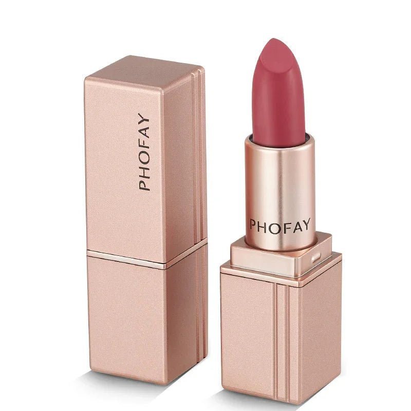 PHOFAY Matte Lipstick, Long - Lasting Smudge - Proof Color with Smooth Finish - GrottonGlowDrop