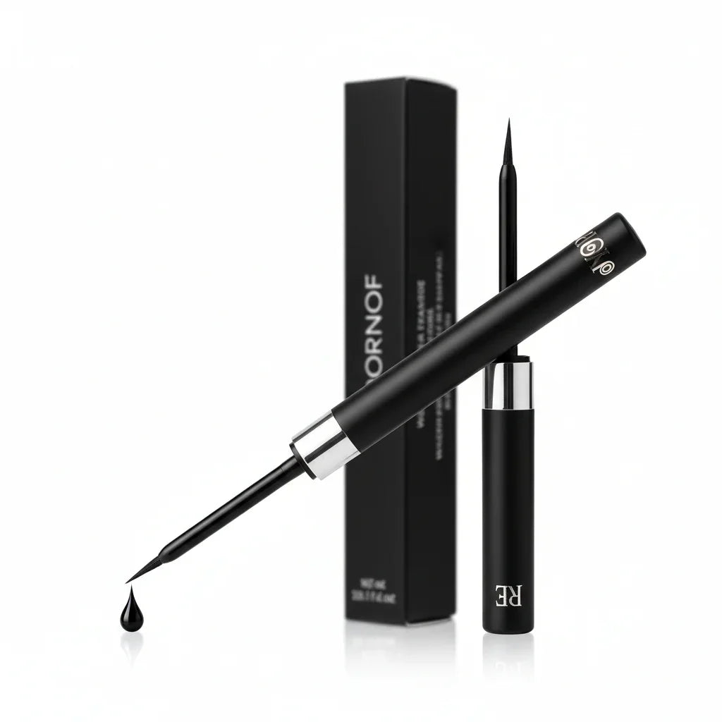 Waterproof Black Eyeliner | Liquid Precision Pen for Bold Eye Looks - GrottonGlowDrop