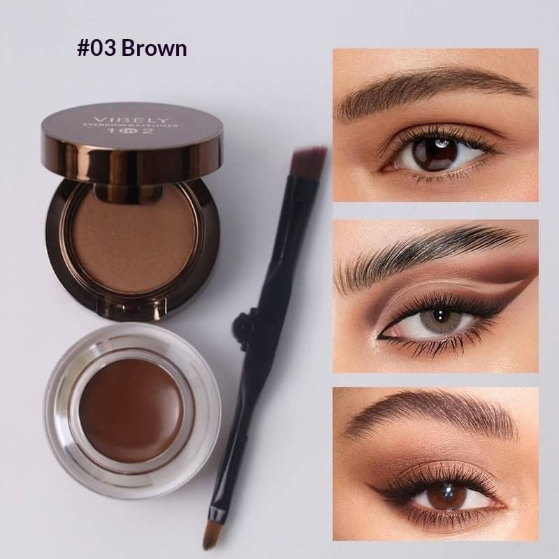 Waterproof Sweat - proof And Smudge - proof 2 - in - 1 Dual - color Eyeliner And Brow Gel - GrottonGlowDrop