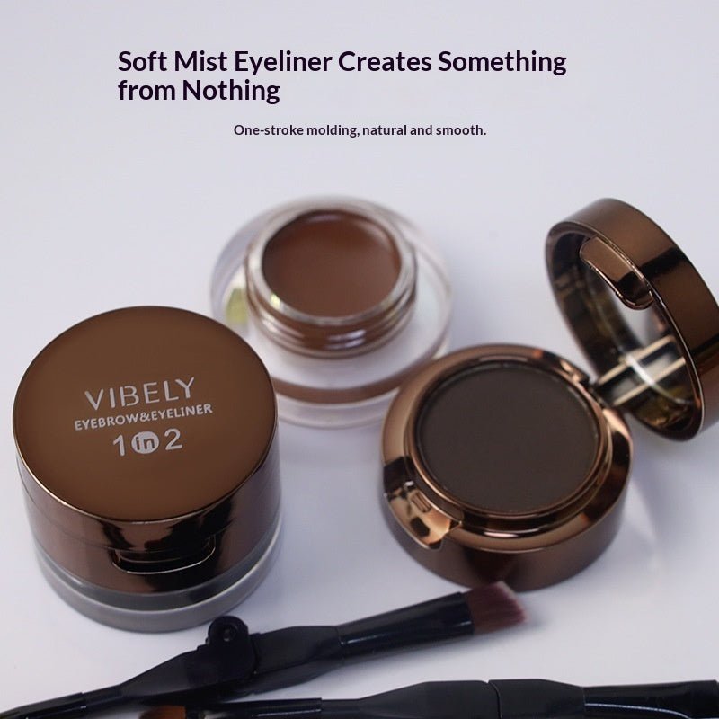Waterproof Sweat - proof And Smudge - proof 2 - in - 1 Dual - color Eyeliner And Brow Gel - GrottonGlowDrop